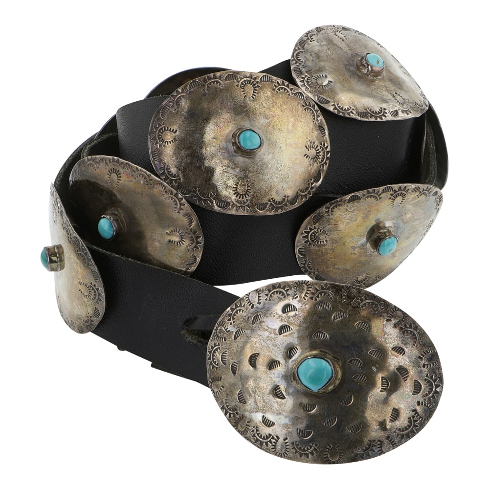 Vintage Navjao Kingman Turquoise Concho Belt (1 of 3)