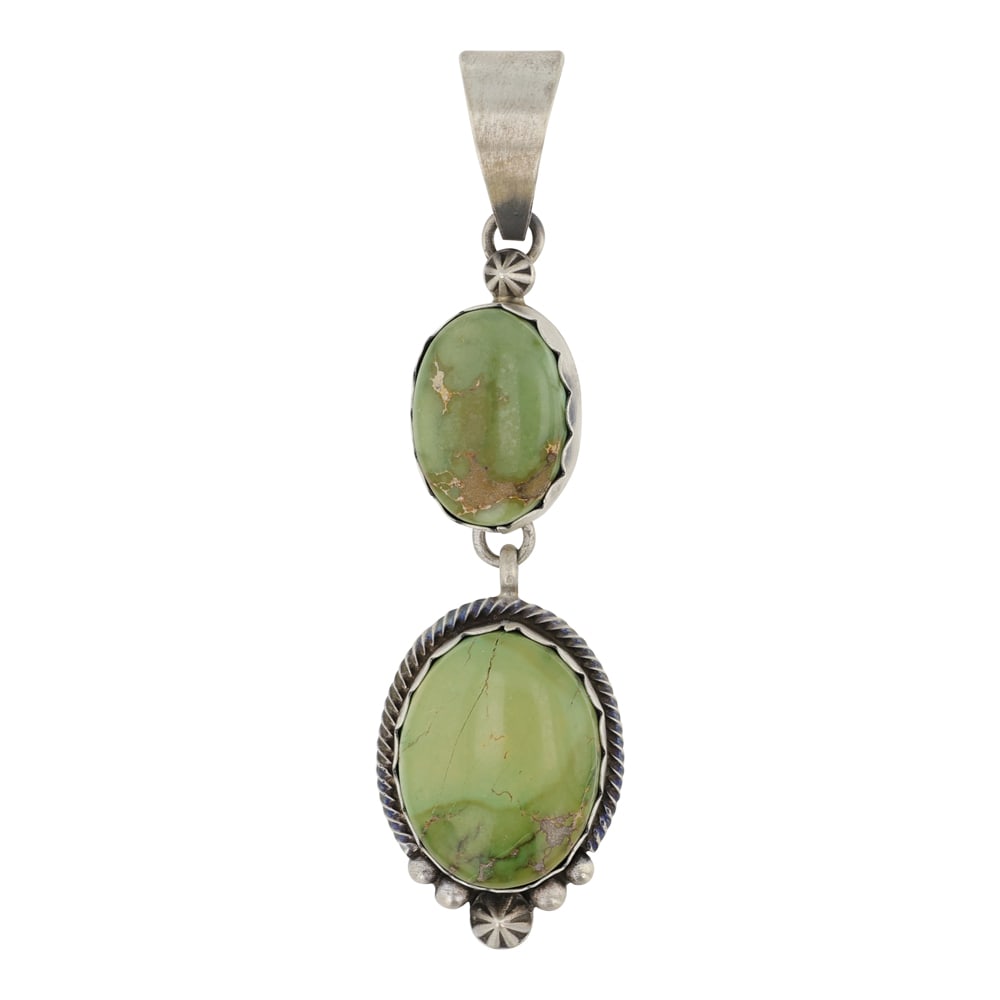 Randy Billy Navjao Royston Turquoise Two Stone Pendant (1 of 2)