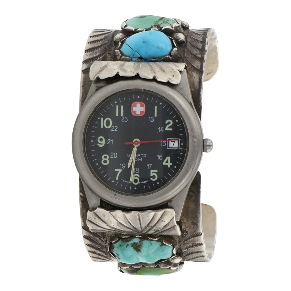 Fred Weekoty Zuni Turquoise Watch bracelet (1 of 3)
