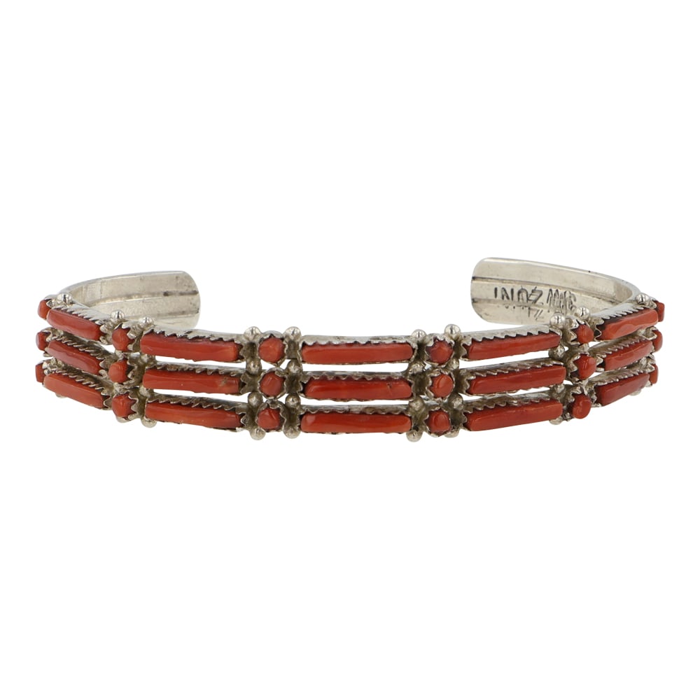 Zuni Mediterranean Coral Needlepoint Bracelet (1 of 3)