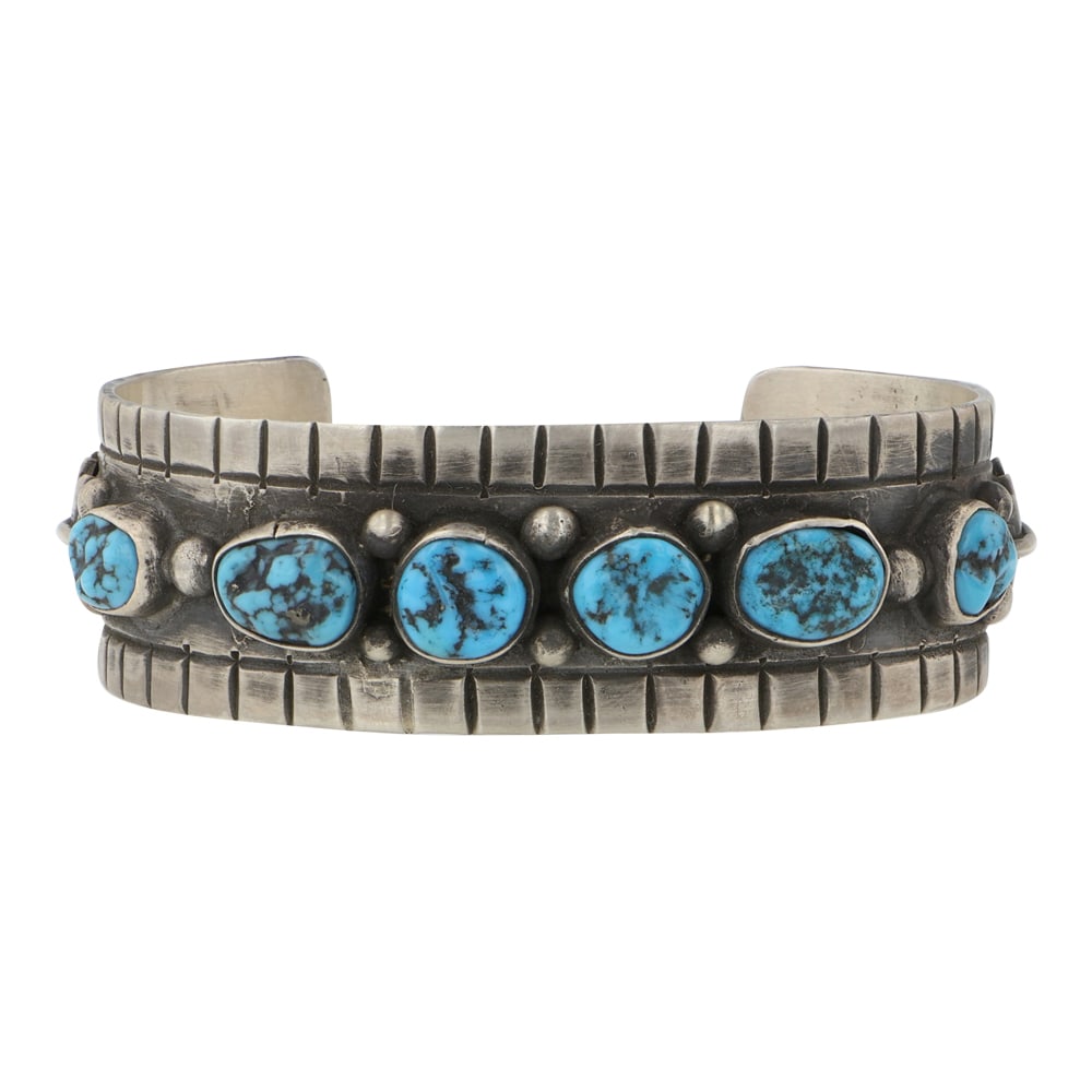 Navajo Kingman Turquoise Cuff Bracelet (1 of 3)