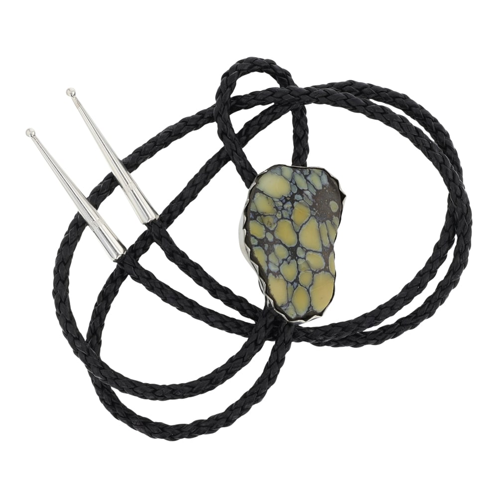 Navajo New Lander Chalcociderite Specimen Freeform Bolo Tie (1 of 3)