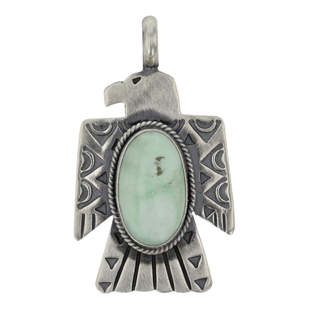 Bo Reeves Navjao Palomino Variscite Thunderbird Pendant (1 of 2)