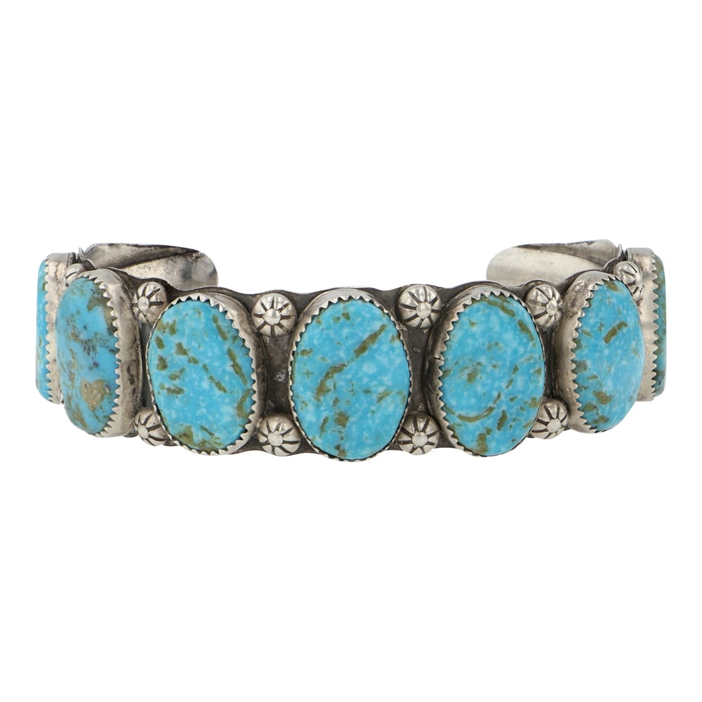 Herbert Tsosie Navajo Compitos Turquoise Bracelet (1 of 3)