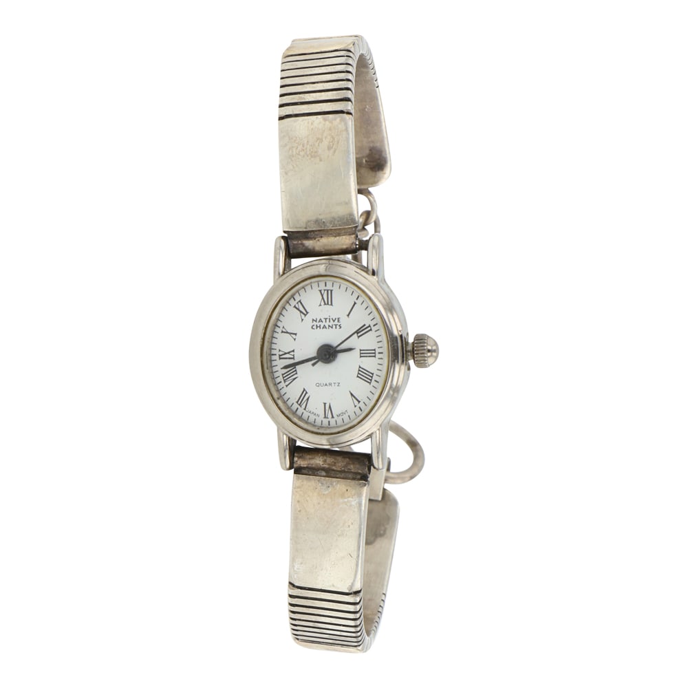 Julian Nez Navajo 14K Gold & Sterling Silver Watch Bracelet (1 of 3)