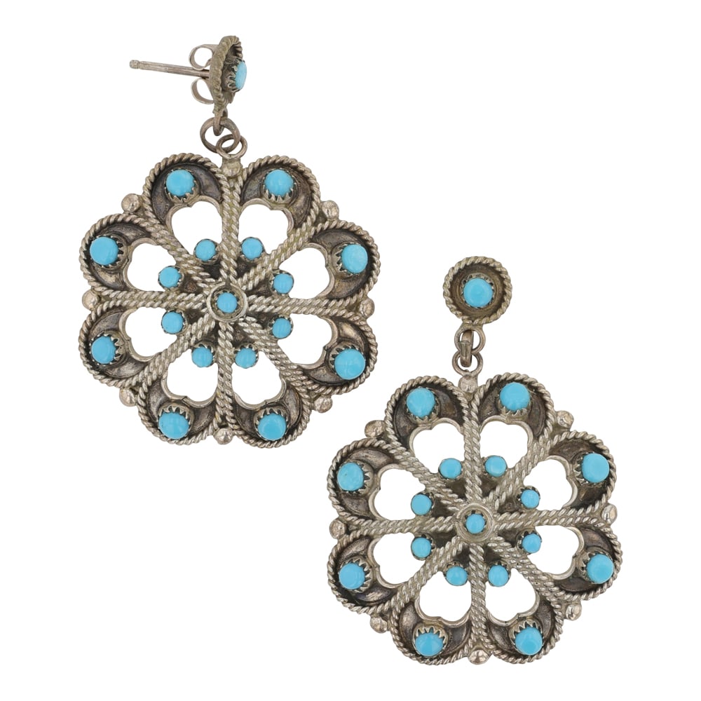 Zuni Sleeping Beauty Turquoise Earrings (1 of 2)