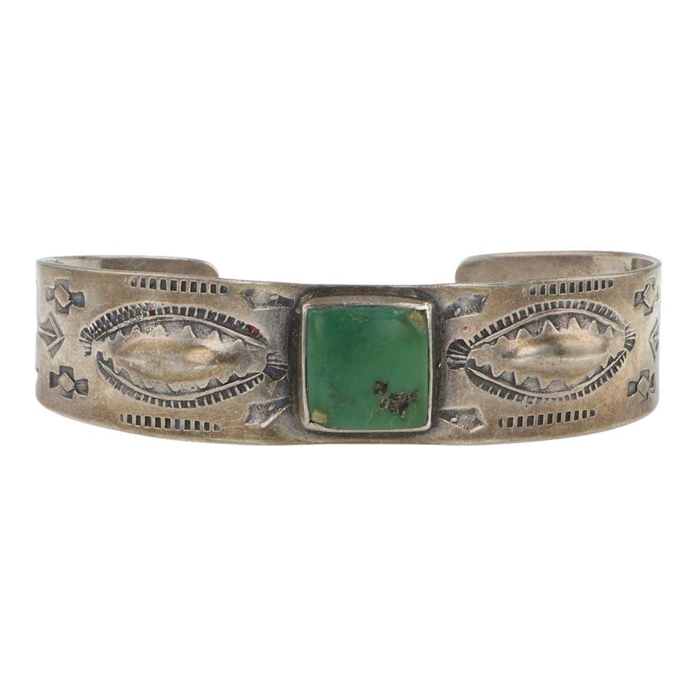 Vintage Navajo Royston Turquoise Bracelet: Sterling Silver | Genuine Royston Turquoise | Vintage Navajo Royston Turquoise Bracelet | Navajo Native American Southwest Indian Jewelry | Good (no breaks or damages) | Approximate Weight: 20 Grams |
