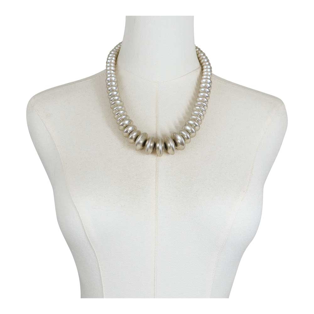 Vintage Navajo Large Saucer Beads Graduated Necklace (1 of 3)