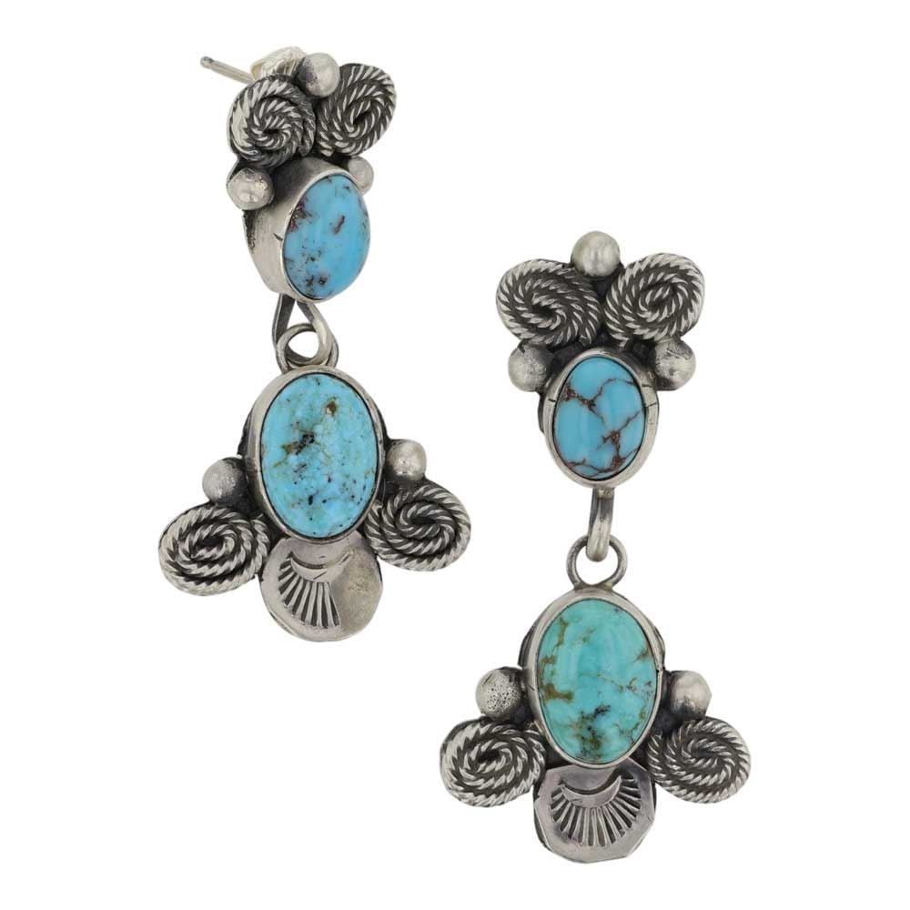 Joelias Draper Navajo Lone Mountain Turquoise Earrings (1 of 2)