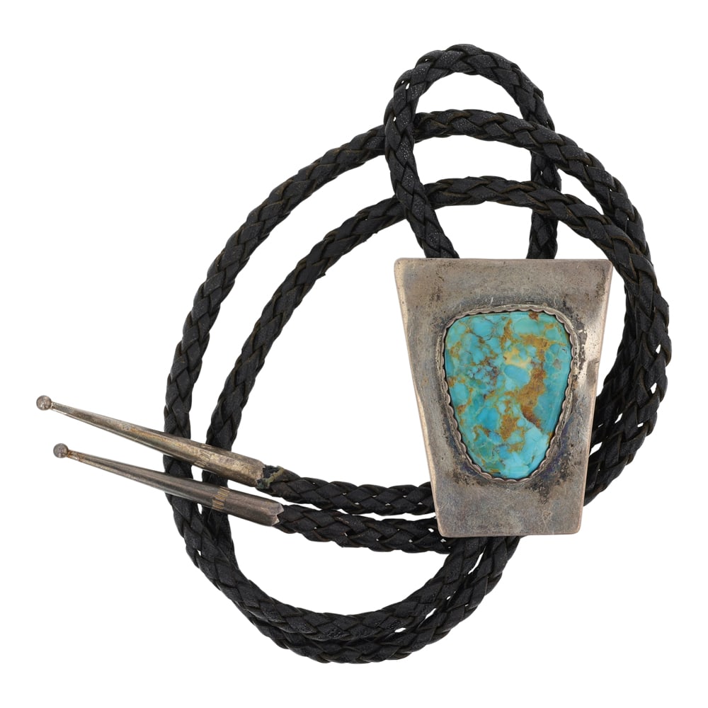 Vintage Navajo Menassa Turquoise Bolo Tie (1 of 3)