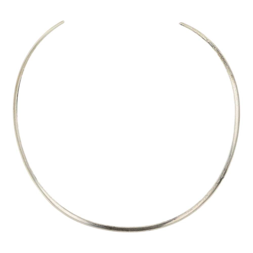 Navajo Plain Silver Collar Necklace (1 of 3)