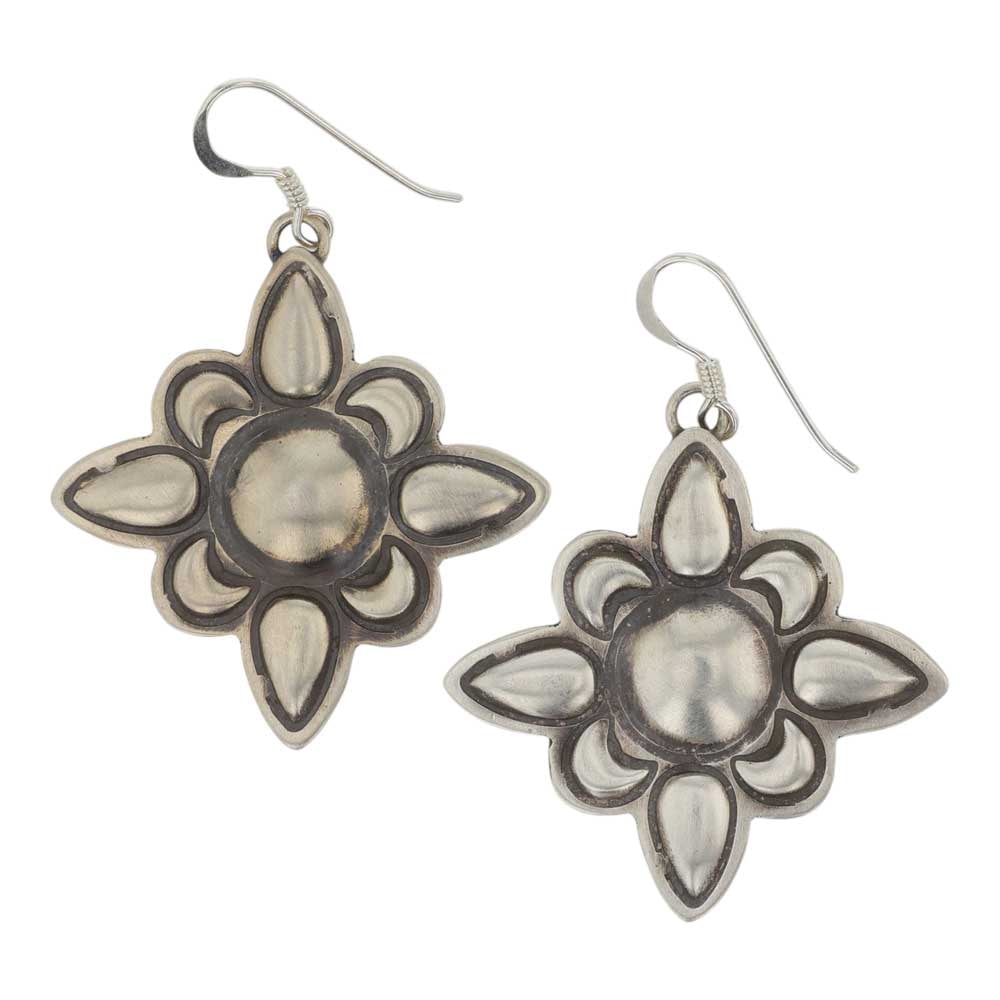 Navajo Sterling Silver Bump out Earrings: Sterling Silver | | Navajo Sterling Silver Bump out Earrings | Navajo Native American Southwest Indian Jewelry | Good (no breaks or damages) | Approximate Weight: 8 Grams | Earrings: 1.25" x 1.25" eac