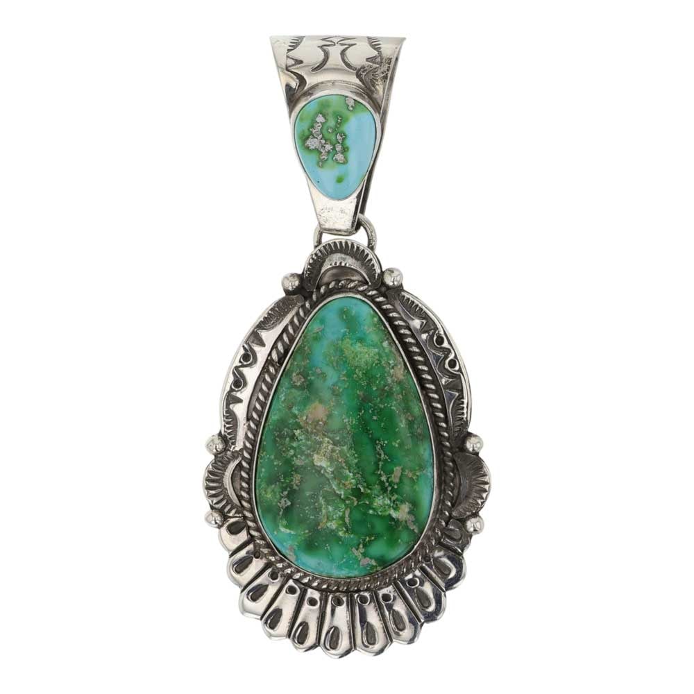 Eula Wyllie Navjao Sonoran Gold Turquoise Pendant (1 of 2)