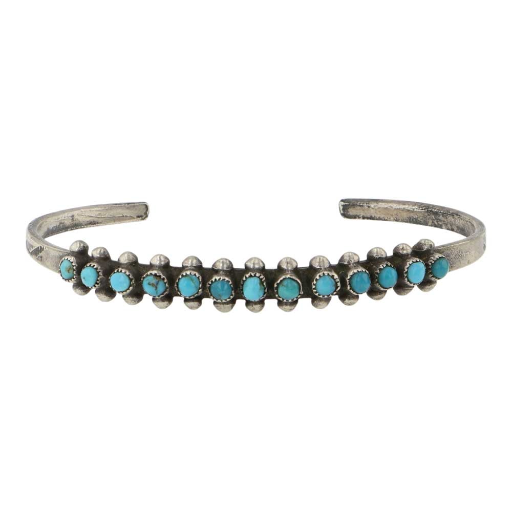 Vintage Navjao Kingman Turquoise Row Bracelet (1 of 3)