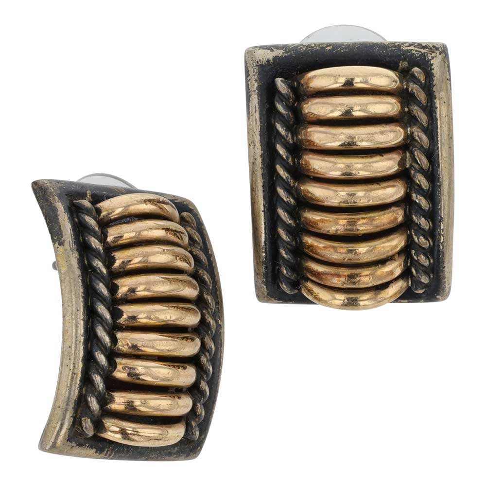 Navajo Sterling Silver & Gold Filled Earrings (1 of 2)