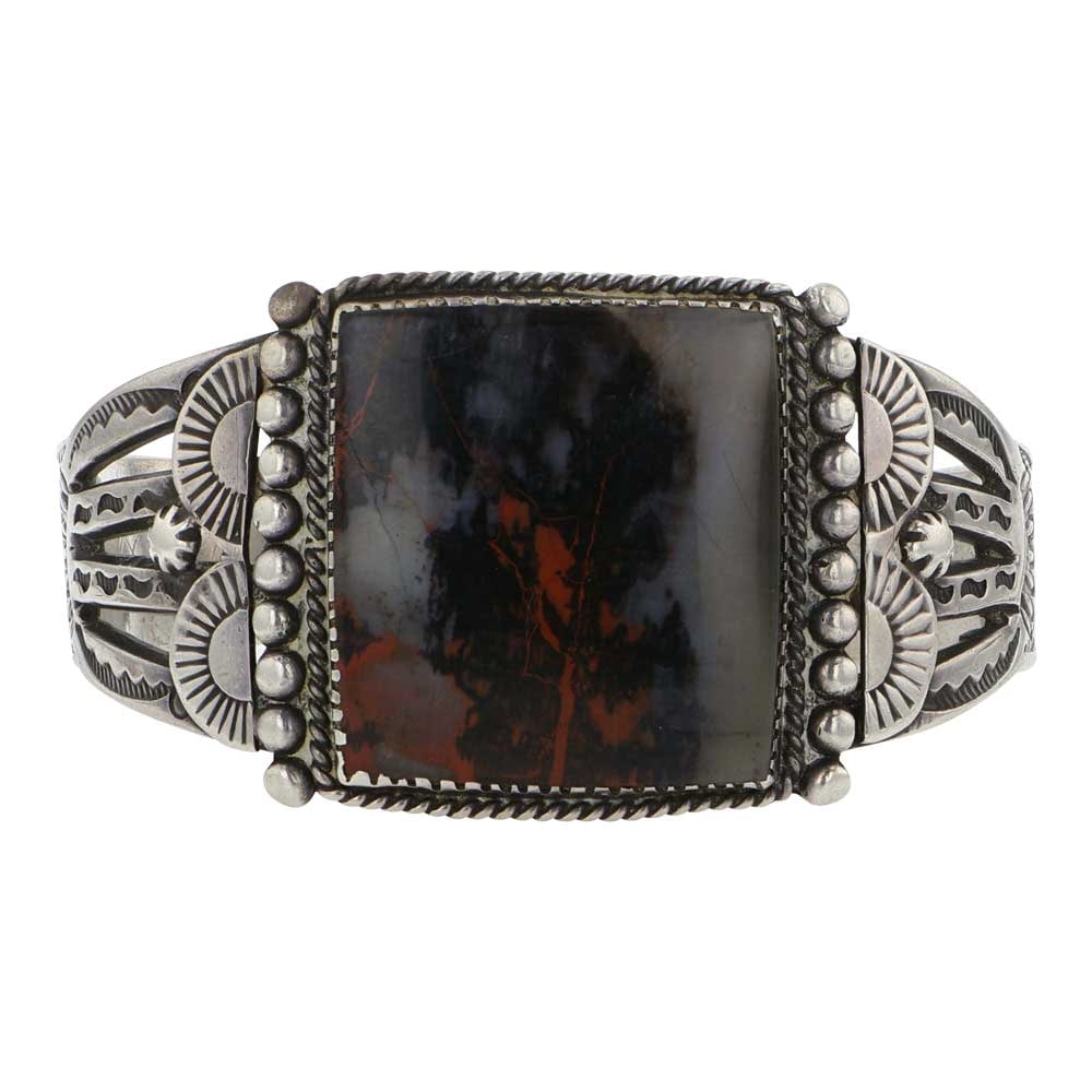 Vintage Fred Harvey Era Petrified Wood Cuff Bracelet (1 of 3)