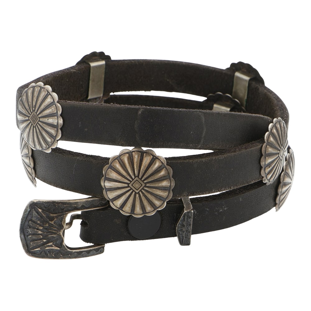 Phillip Guerro Navjao Stamp-Work Small Concho Belt (1 of 3)