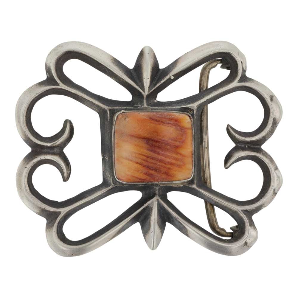 Navajo Spiny Oyster Sandcast Belt Buckle (1 of 2)