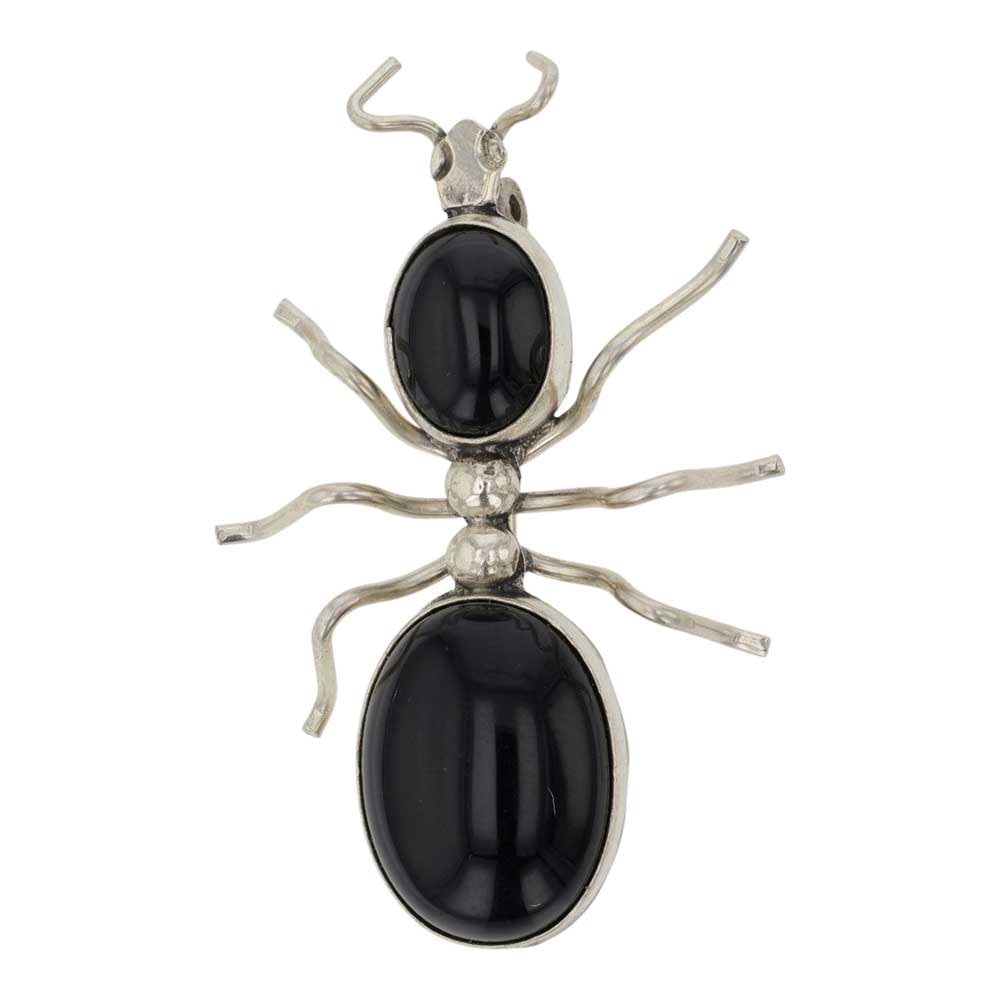 Navajo Black Onyx Insect Pin (1 of 2)
