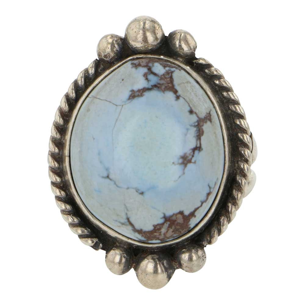 Navajo Golden Hills Turquoise Ring: Sterling Silver | Genuine Golden Hills Turquoise | Navajo Golden Hills Turquoise Ring | Navajo Native American Southwest Indian Jewelry | Good (no breaks or damages) | Approximate Weight:?6 Grams | Ri
