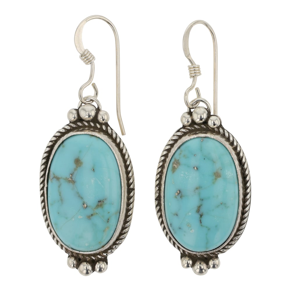 Lee Sandoval Navajo Campitos Turquoise Earrings (1 of 2)
