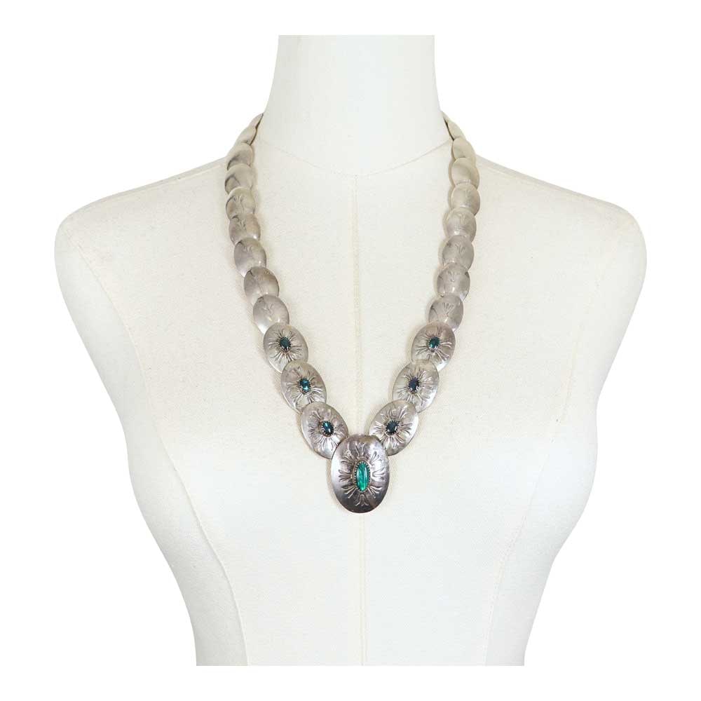 Vintage Navjao Paua Shell Pillow Beads Necklace (1 of 3)