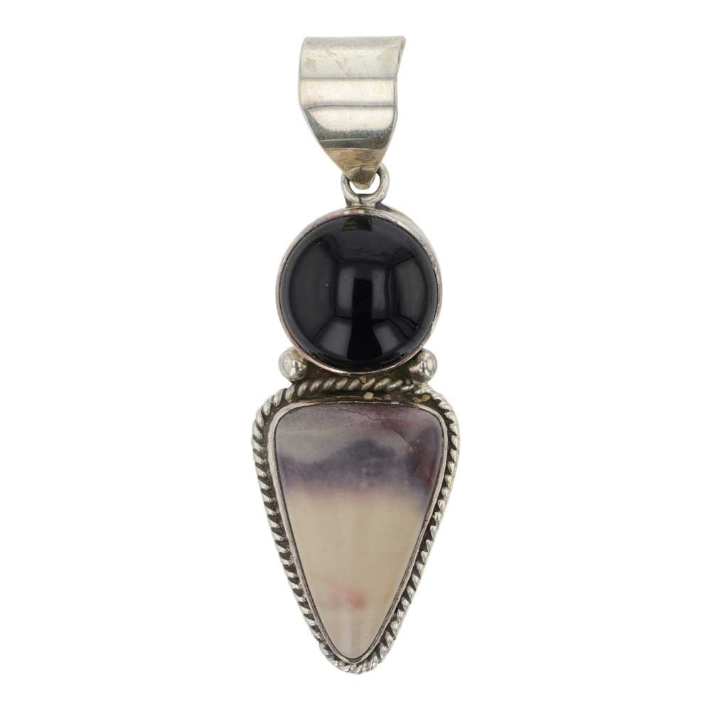 Carolyne Apachito Navajo Onyx & Agate Pendant (1 of 2)