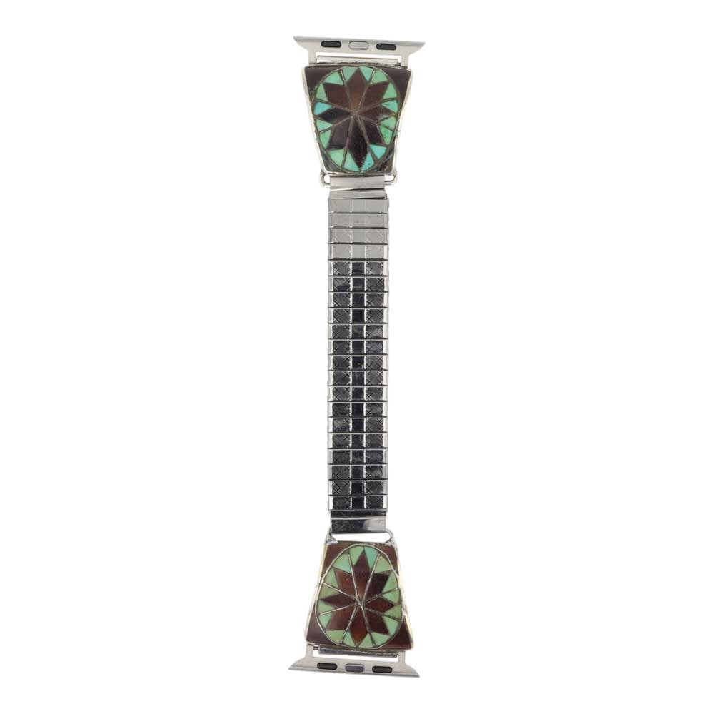 Zuni Turquoise & Shell Inlay Watch bracelet with Apple Watch Adapter (1 of 2)