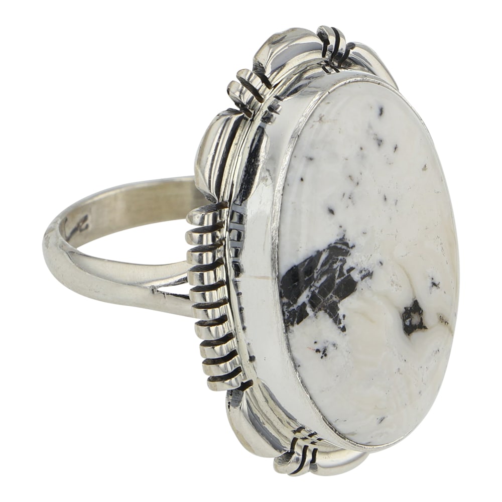 Navajo White Buffalo Ring - 2