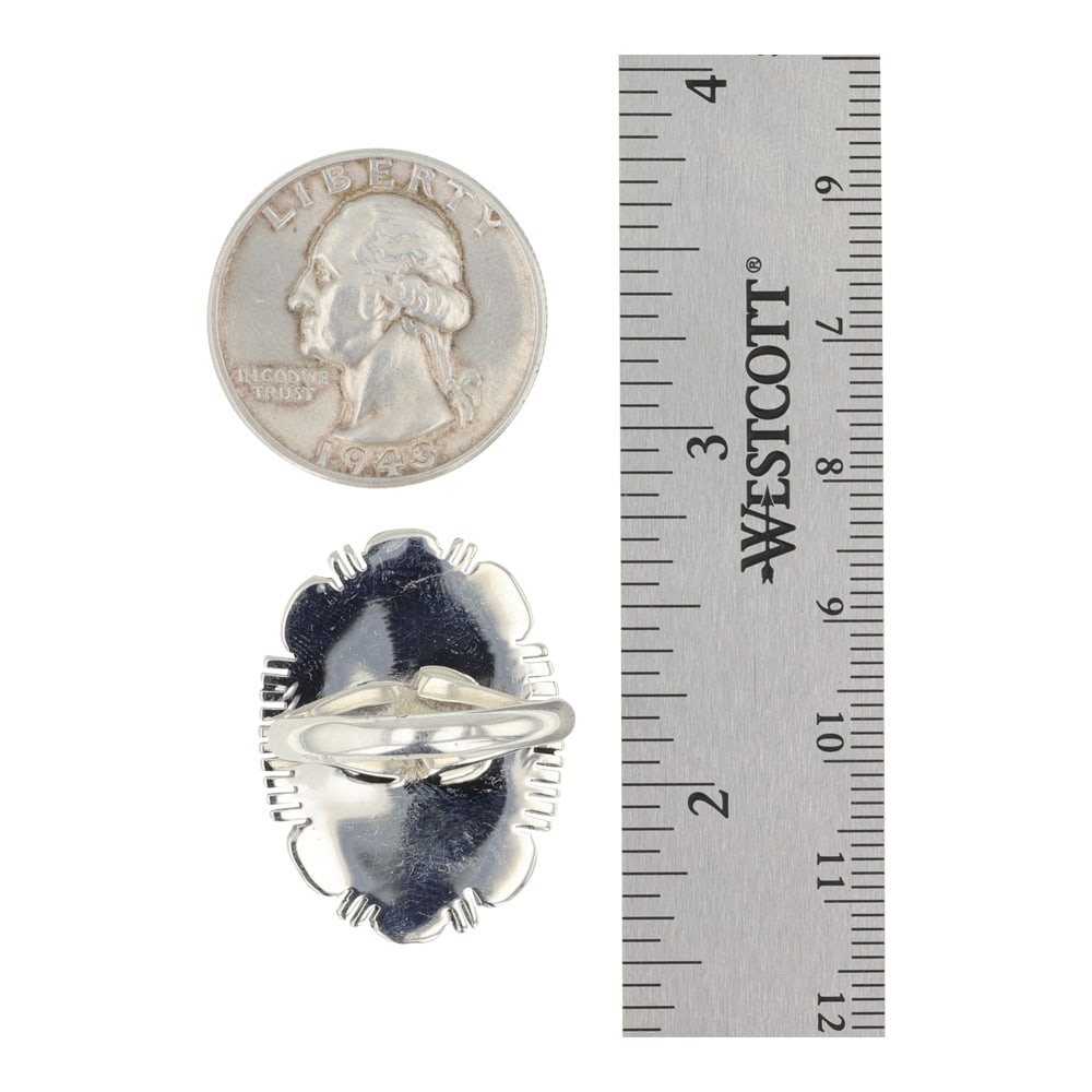 Navajo White Buffalo Ring - 3