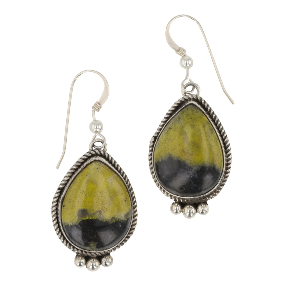 Lee Sandoval Navajo Bumble Bee Jasper Earrings (1 of 2)
