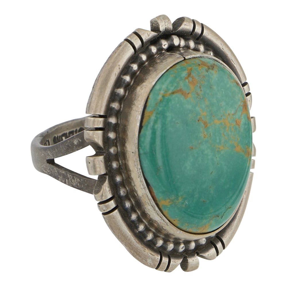 Navajo Fox Turquoise Ring - 2