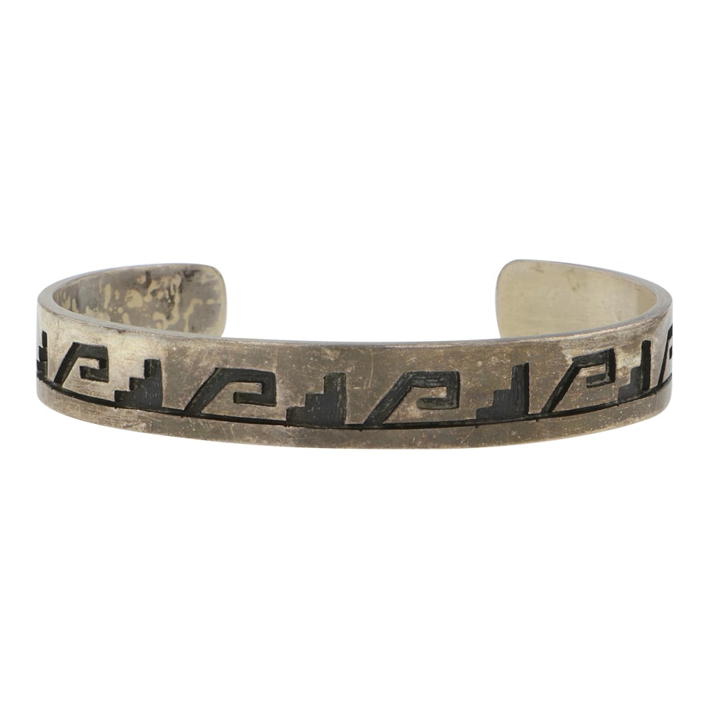 Vintage Hopi Plain Silver Bracelet (1 of 3)