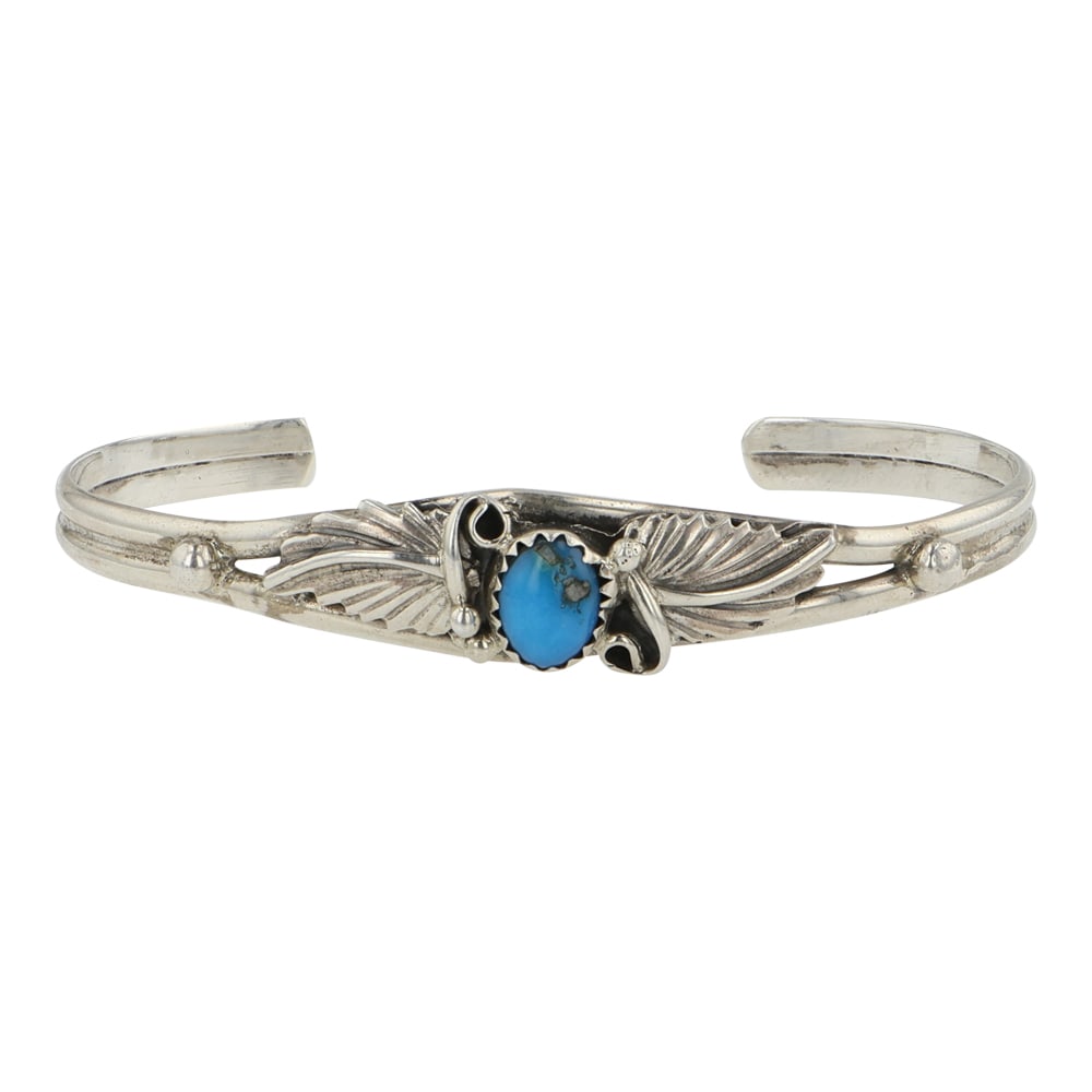 Navajo Blue Gem Turquoise Bracelet (1 of 3)