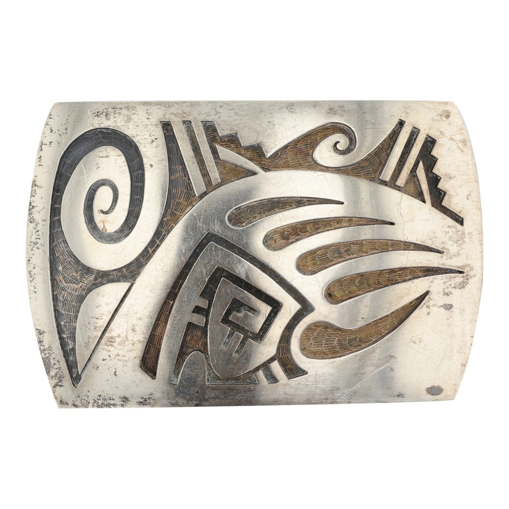 Vintage Hopi Bear Paw Belt Buckle (1 of 2)