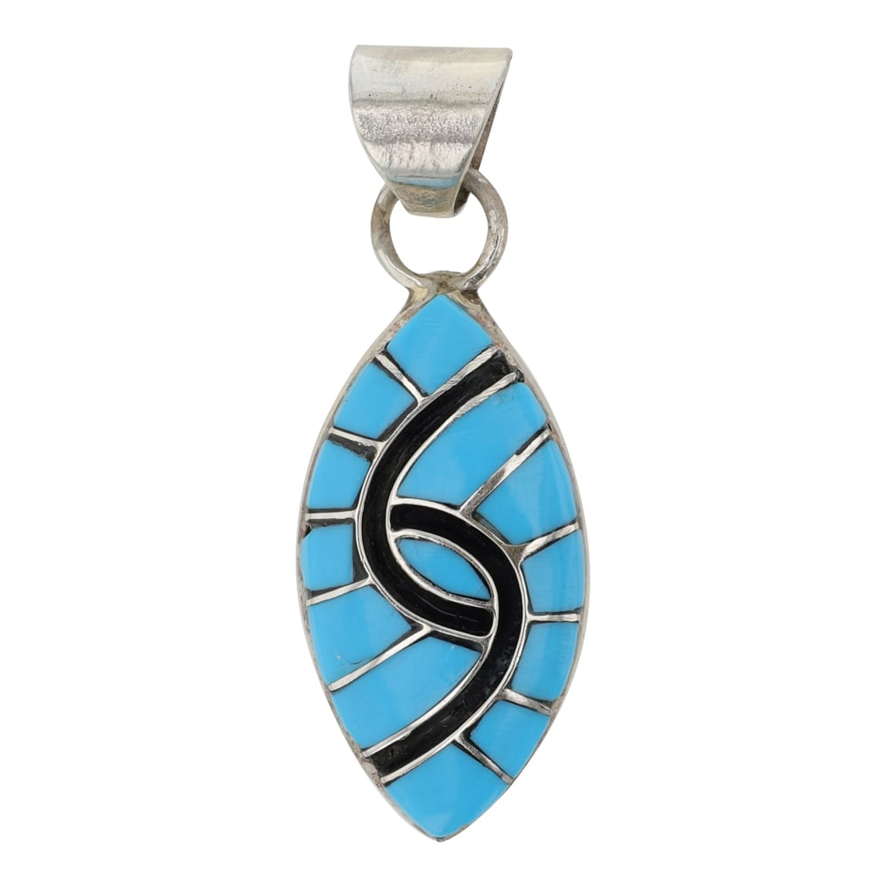 Amy Quandelacy Zuni Sleeping Beauty Turquoise Pendant (1 of 2)