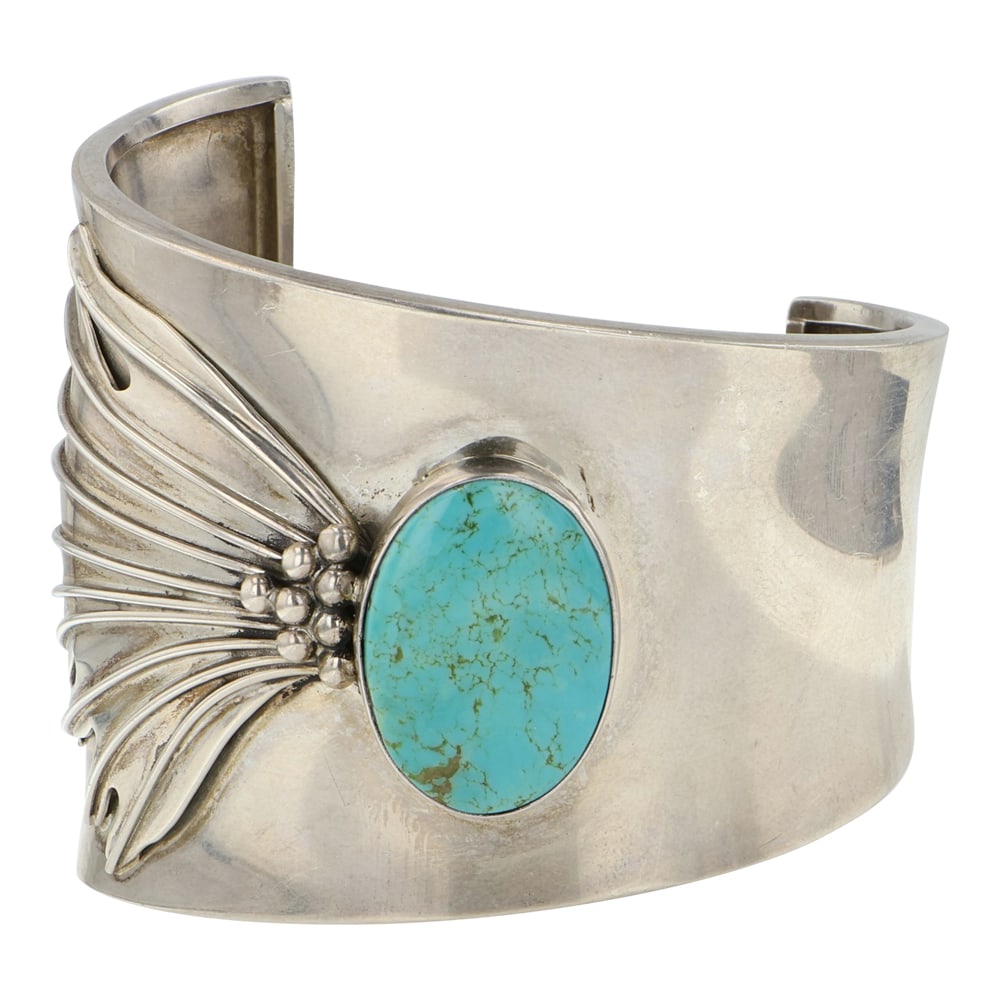 Carol Felley Anglo Southwest Shop Menassa Turquoise Cuff Bracelet (1 of 3)