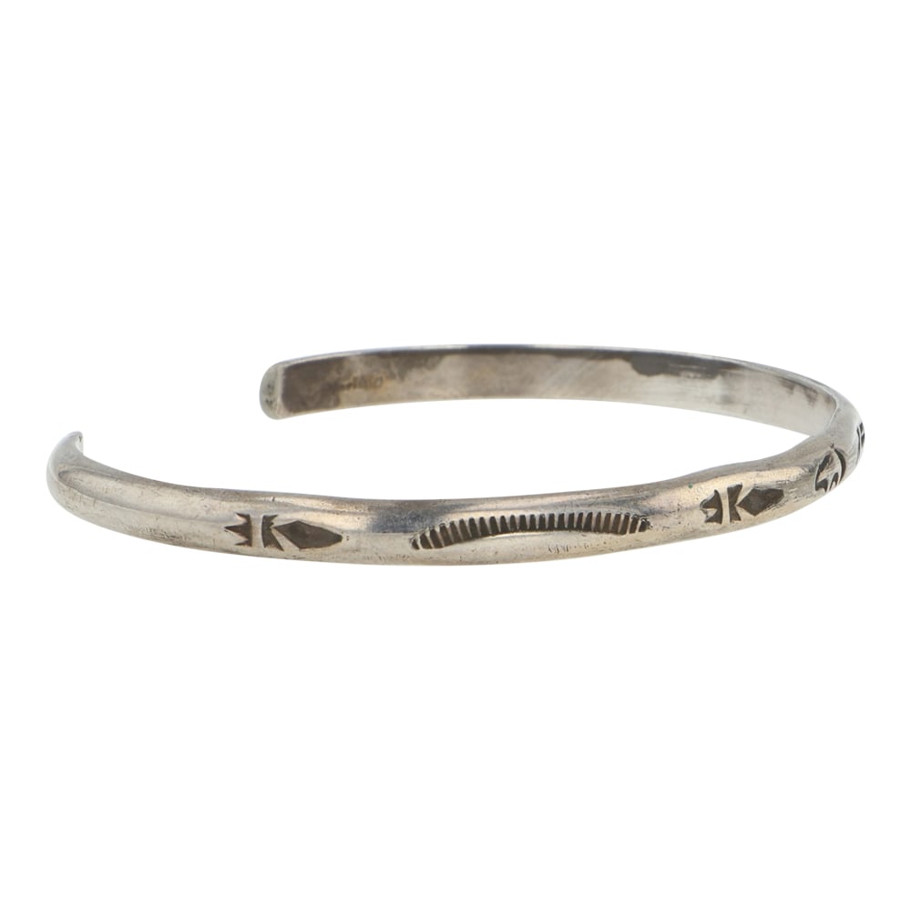Navajo Plain Silver Bear Cuff - 2