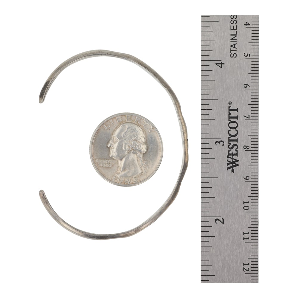 Navajo Plain Silver Bear Cuff - 3