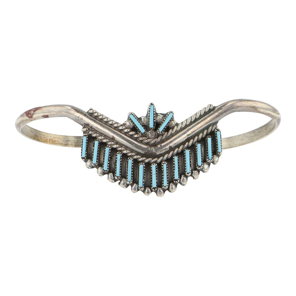 Zuni Sleeping Beauty Turquoise Needlepoint Bracelet (1 of 3)