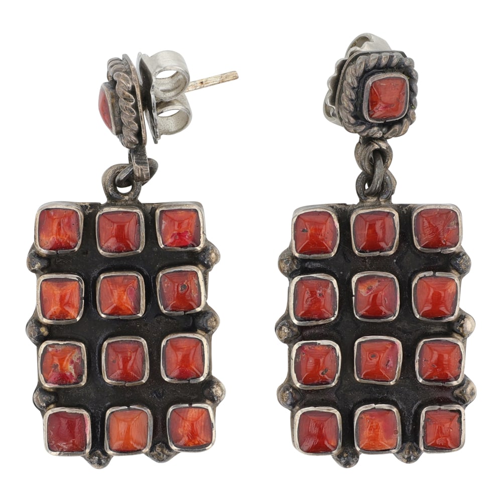 Federico Jumenez Southwest Hispanic Designer & Artist Mediterranean Coral Earrings (1 of 2)
