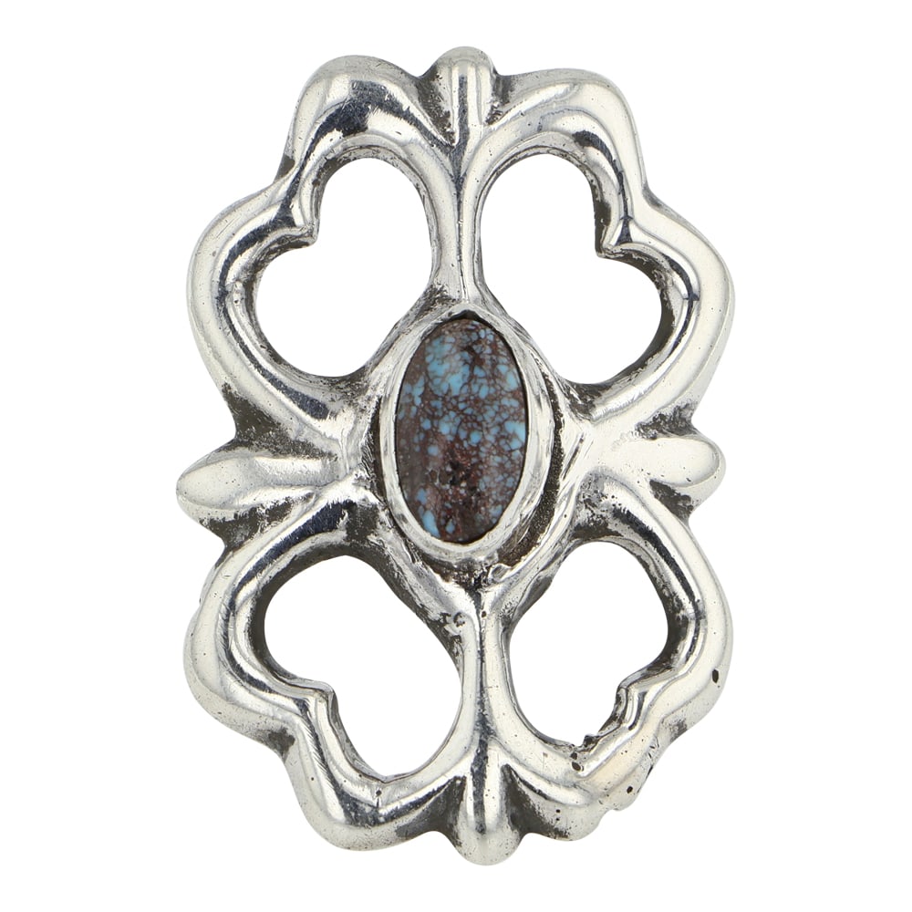 Navajo Spiderweb Turquoise Sandcast Ring: Sterling Silver | Genuine Turquoise | Navajo Spiderweb Turquoise Sandcast Ring | Navajo Native American Southwest Indian Jewelry | Good (no breaks or damages) | Approximate Weight:?8 Grams | Ring: