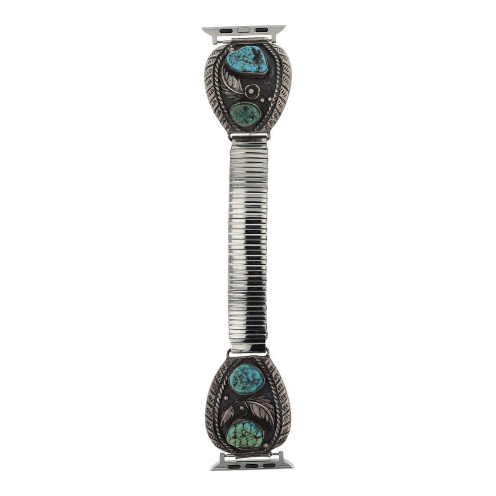 Navajo Kingman Turquoise Watch Bracelet With Apple Watch Adapter (1 of 2)