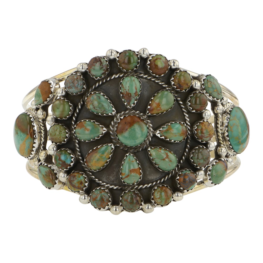RB Navajo Nevada Turquoise Cluster Bracelet (1 of 3)