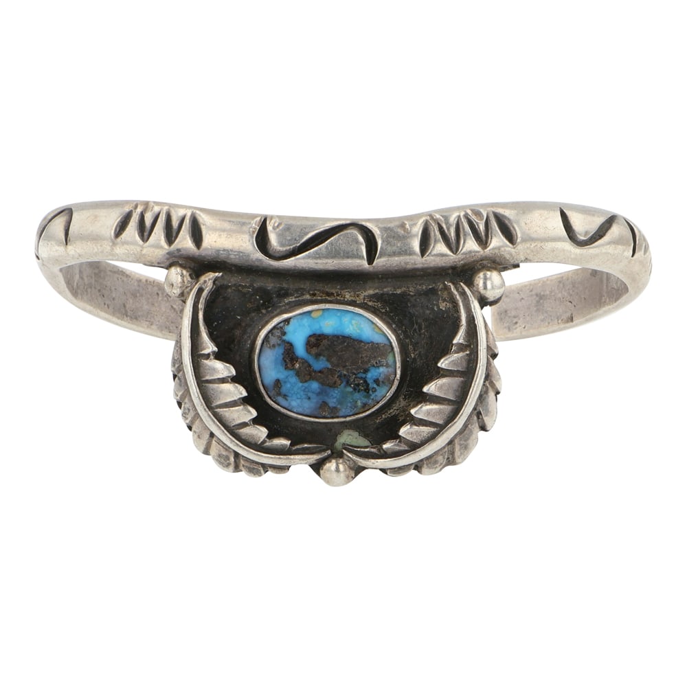 Vintage Navajo Blue Gem Turquoise Bracelet: Sterling Silver | Genuine Blue Gem Turquoise | Vintage Navajo Blue Gem Turquoise Bracelet | Navajo Native American Southwest Indian Jewelry | Good (no breaks or damages) | Approximate Weight: 31 Grams