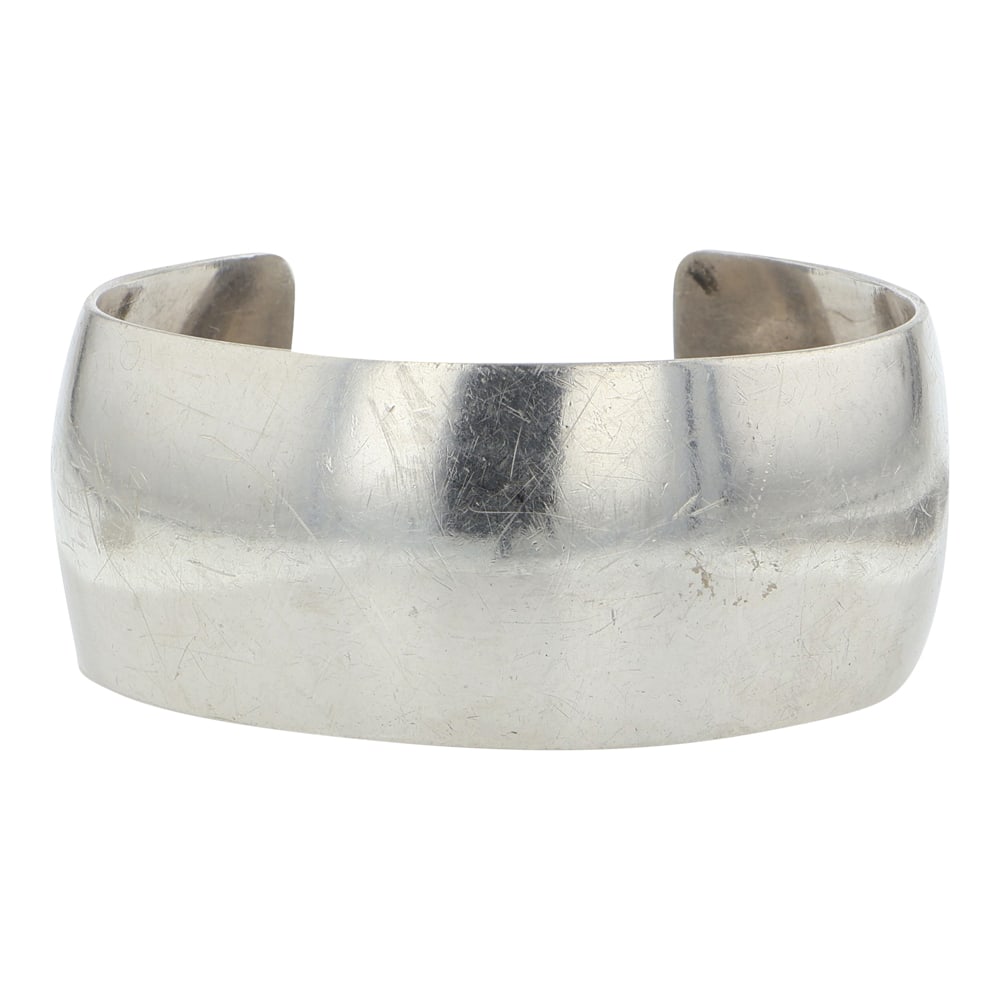 Sarah Curley Navajo Plain Silver Cuff Bracelet (1 of 3)