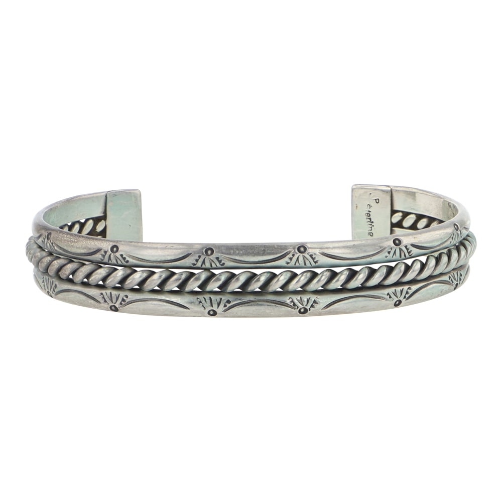 Vintage Navajo Plain Silver Cuff Bracelet (1 of 3)