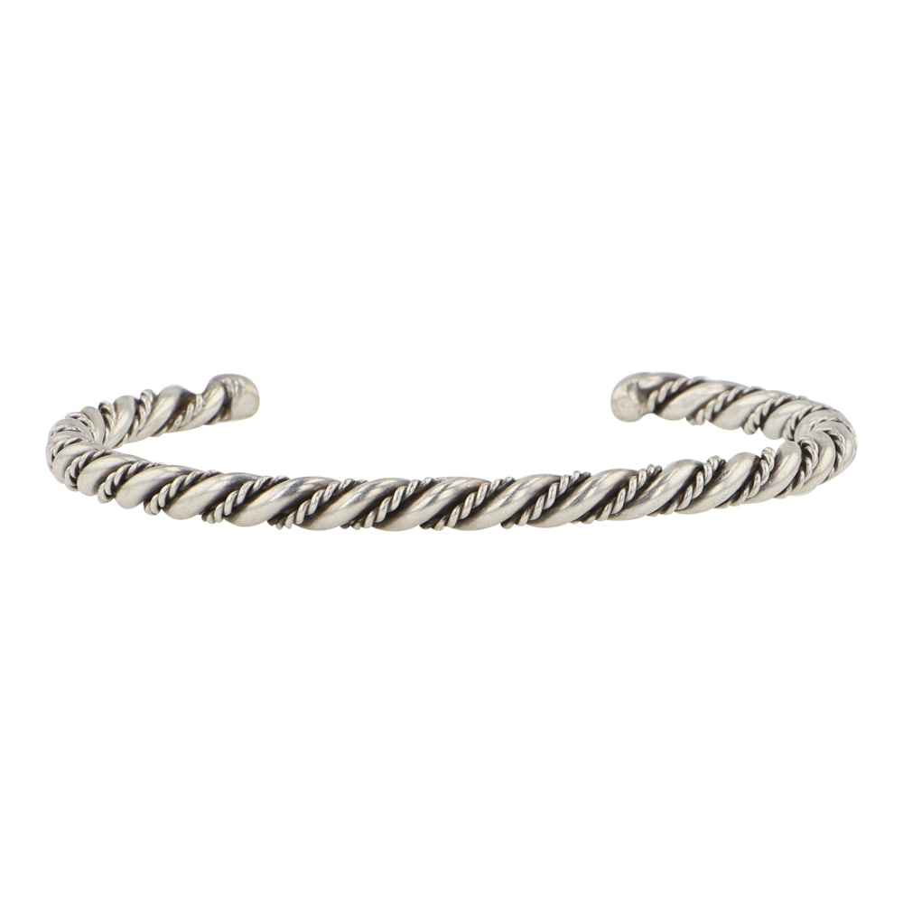 Navajo Plain Silver Twisted Wires Bracelet: Sterling Silver | | Navajo Plain Silver Twisted Wires Bracelet | Navajo Native American Southwest Indian Jewelry | Good (no breaks or damages) | Approximate Weight: 13 Grams | Bracelet: 5" inner, 1" g