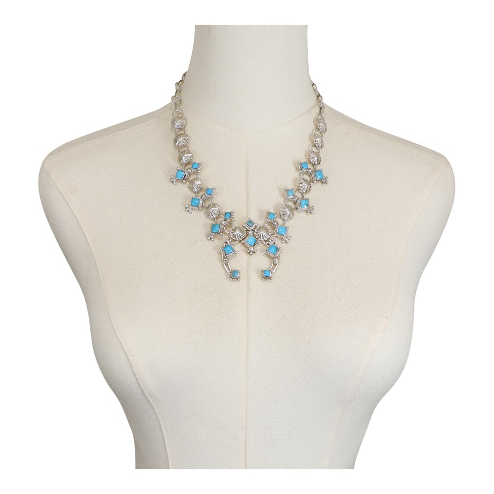 RB Navajo Kingman Turquoise Naja Necklace (1 of 4)