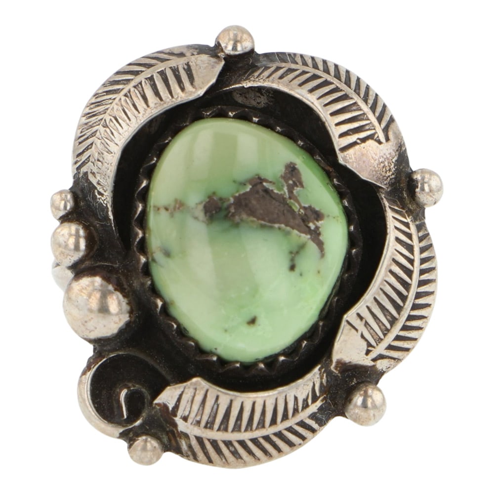 Vintage Navajo Damale Turquoise Ring: Sterling Silver | Genuine Damale Turquoise | Vintage Navajo Damale Turquoise Ring | Navajo Native American Southwest Indian Jewelry | Good (no breaks or damages) | Approximate Weight: 4 Grams | Ring: 